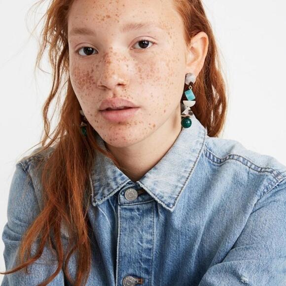 Madewell Geometric Stack Statement Earrings - Picture 5 of 5